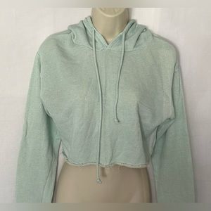 Shelly Cropped Hoodie Pullover Size M